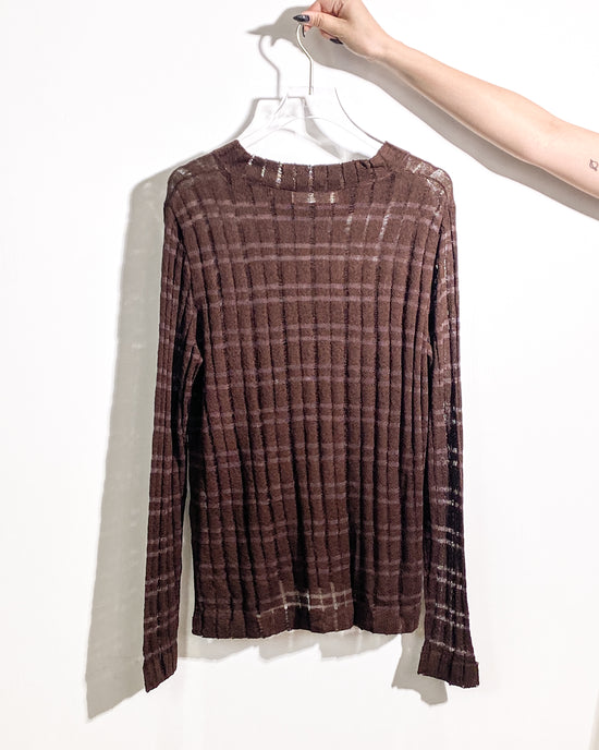 aalis NONA distressed loose fit knitwear (Brown)