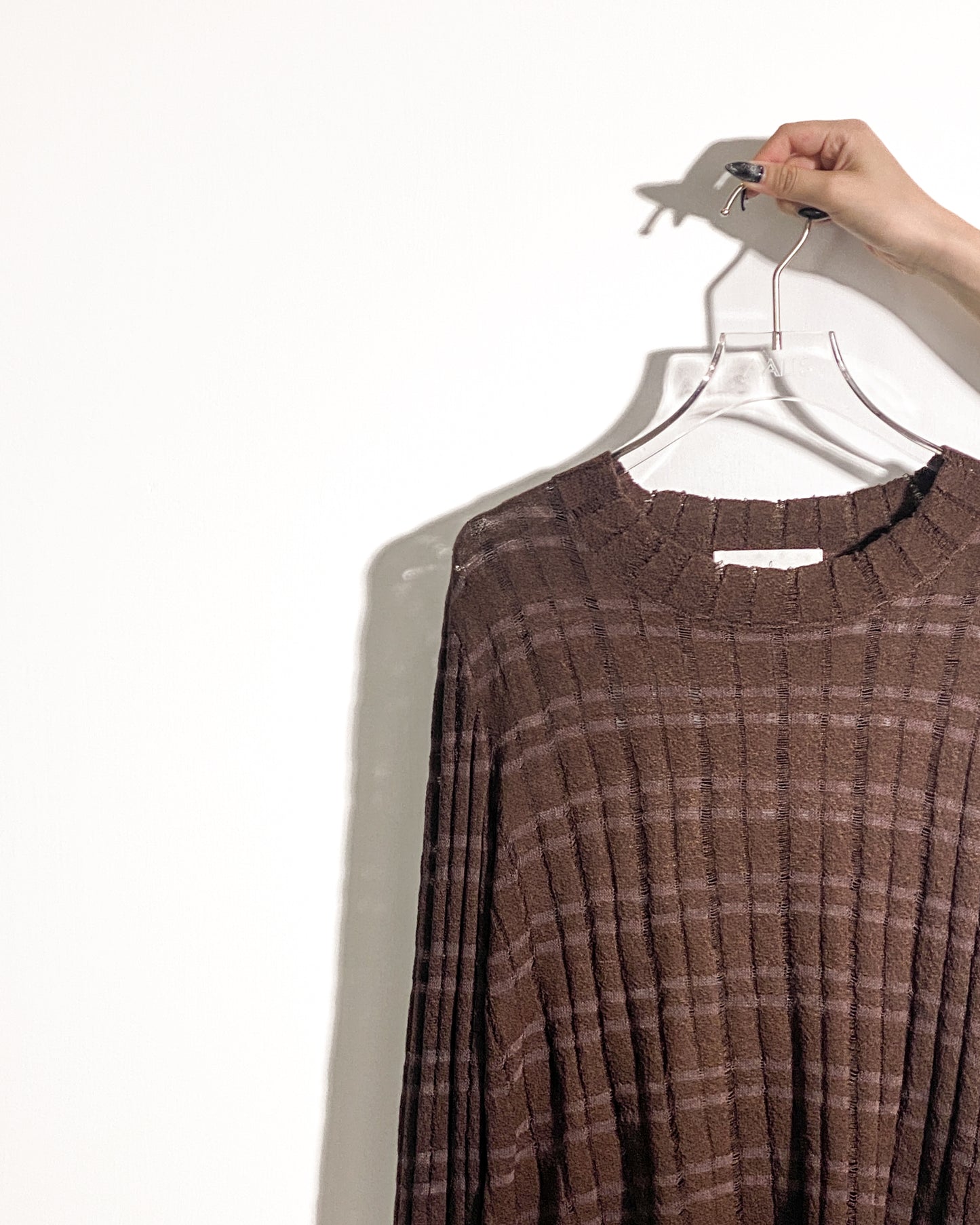 aalis NONA distressed loose fit knitwear (Brown)