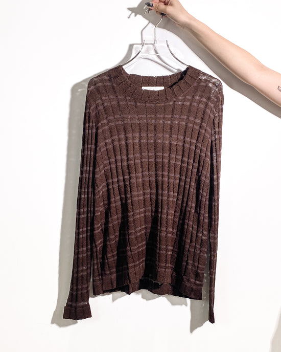 aalis NONA distressed loose fit knitwear (Brown)