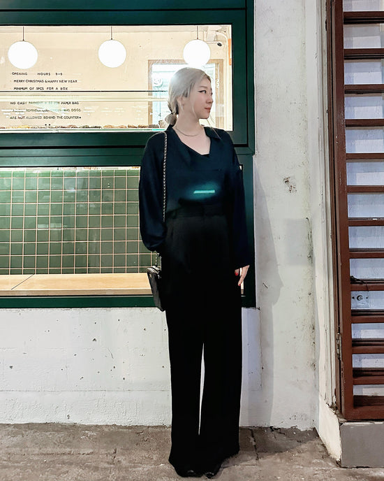 aalis BIRDY loose collar shirt (Navy)