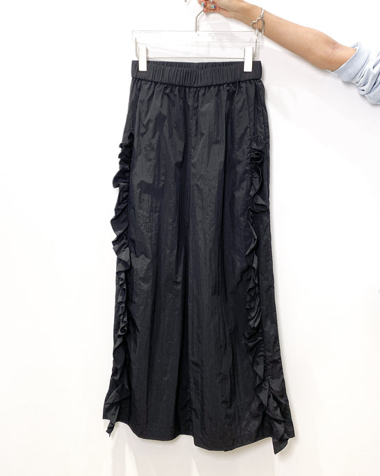 aalis TEIF two side ruffle details pants (Black)