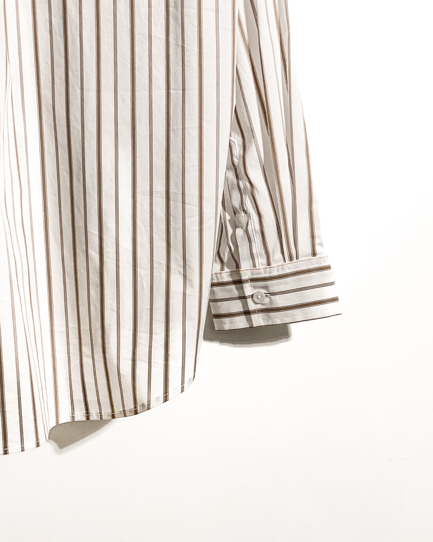 aalis JAMIE oversized striped shirt (Khaki)