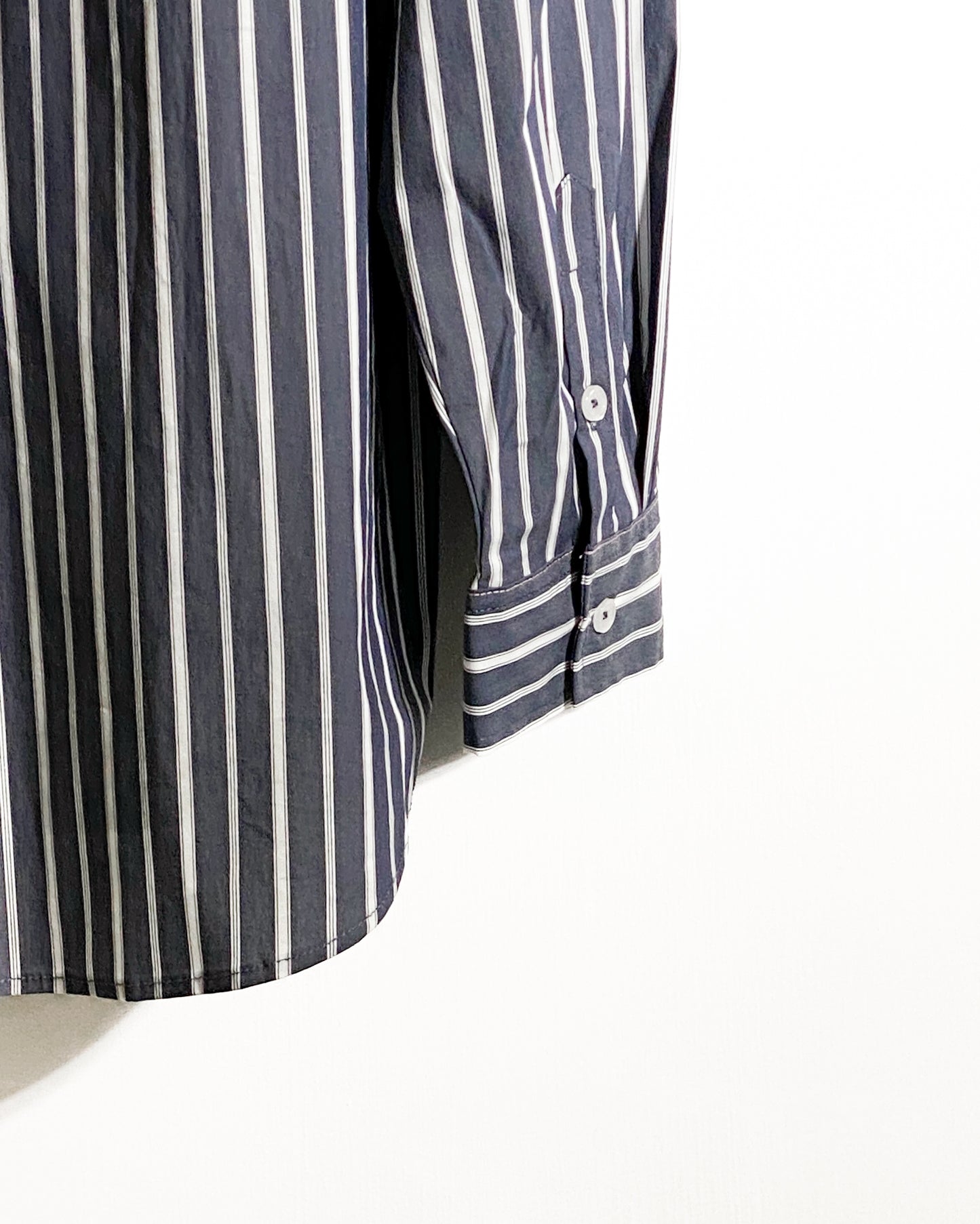 aalis JAMIE oversized striped shirt (Charcoal)