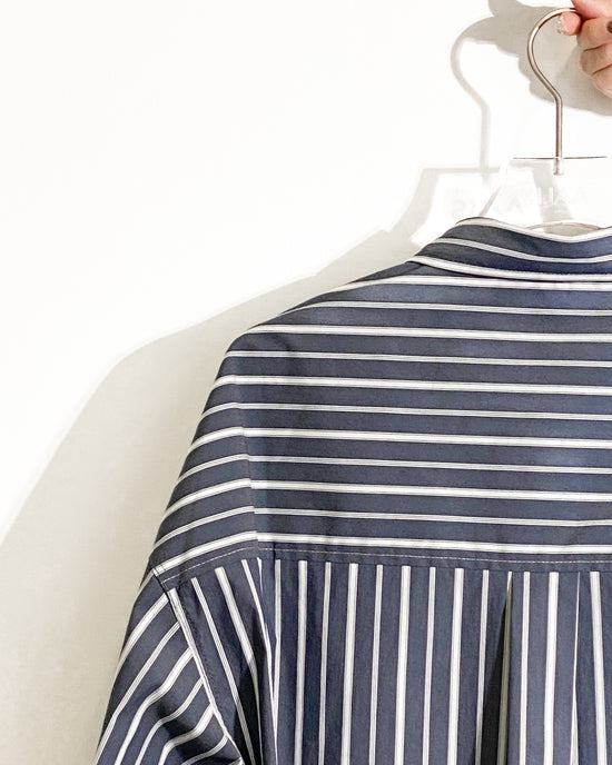 aalis JAMIE oversized striped shirt (Charcoal)