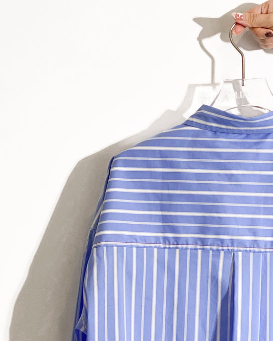aalis JAMIE oversized striped shirt (Light blue)