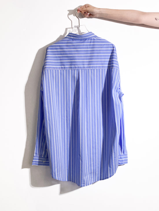 aalis JAMIE oversized striped shirt (Light blue)