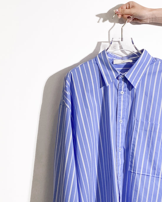 aalis JAMIE oversized striped shirt (Light blue)