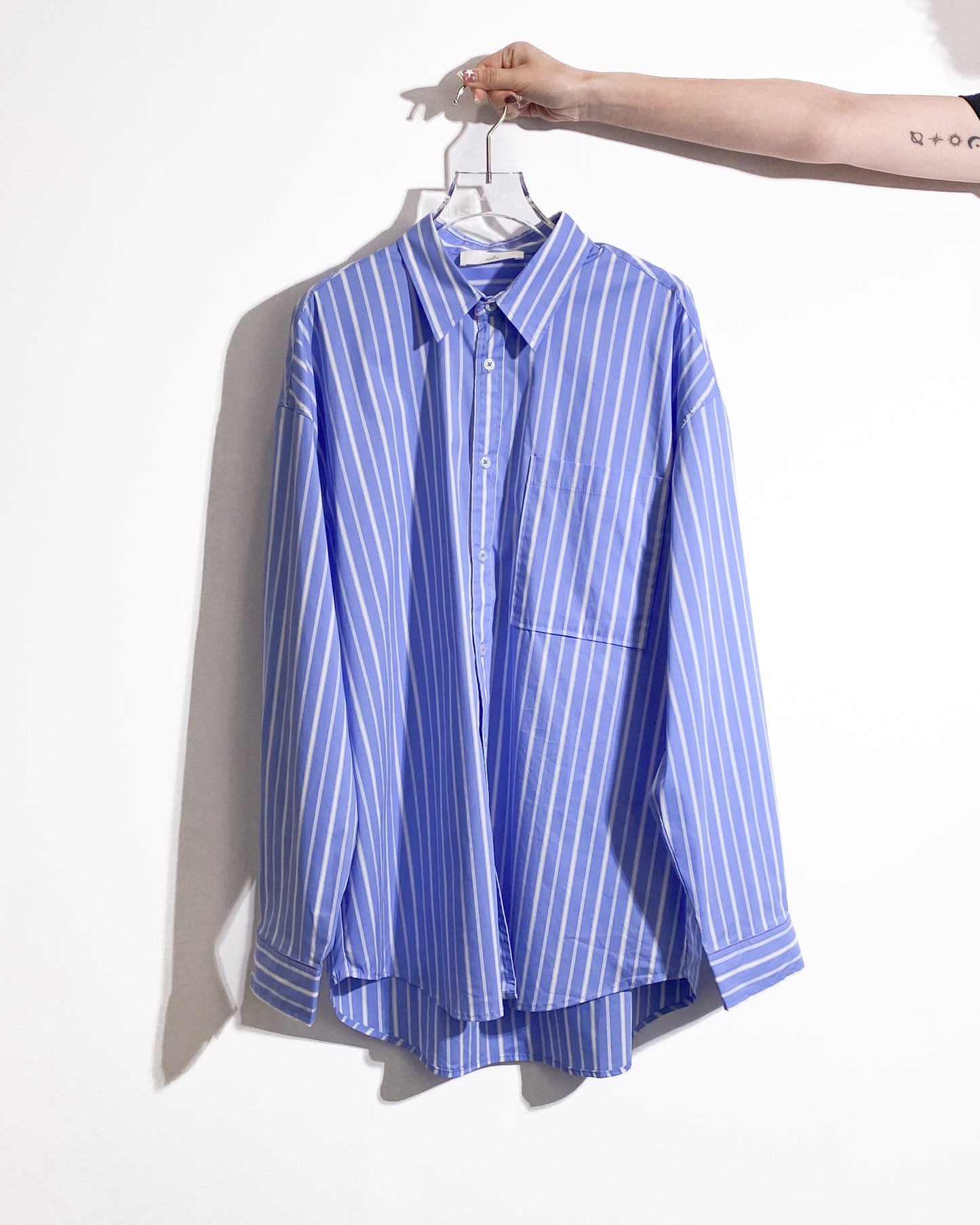 aalis JAMIE oversized striped shirt (Light blue)