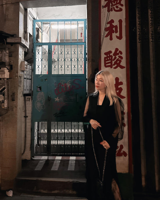 aalis WAWA mesh sleeves blazer (Black)