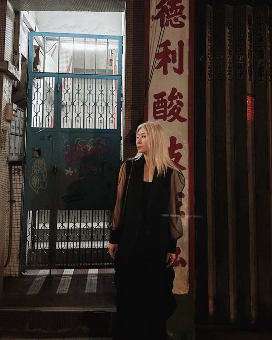 aalis WAWA mesh sleeves blazer (Black)