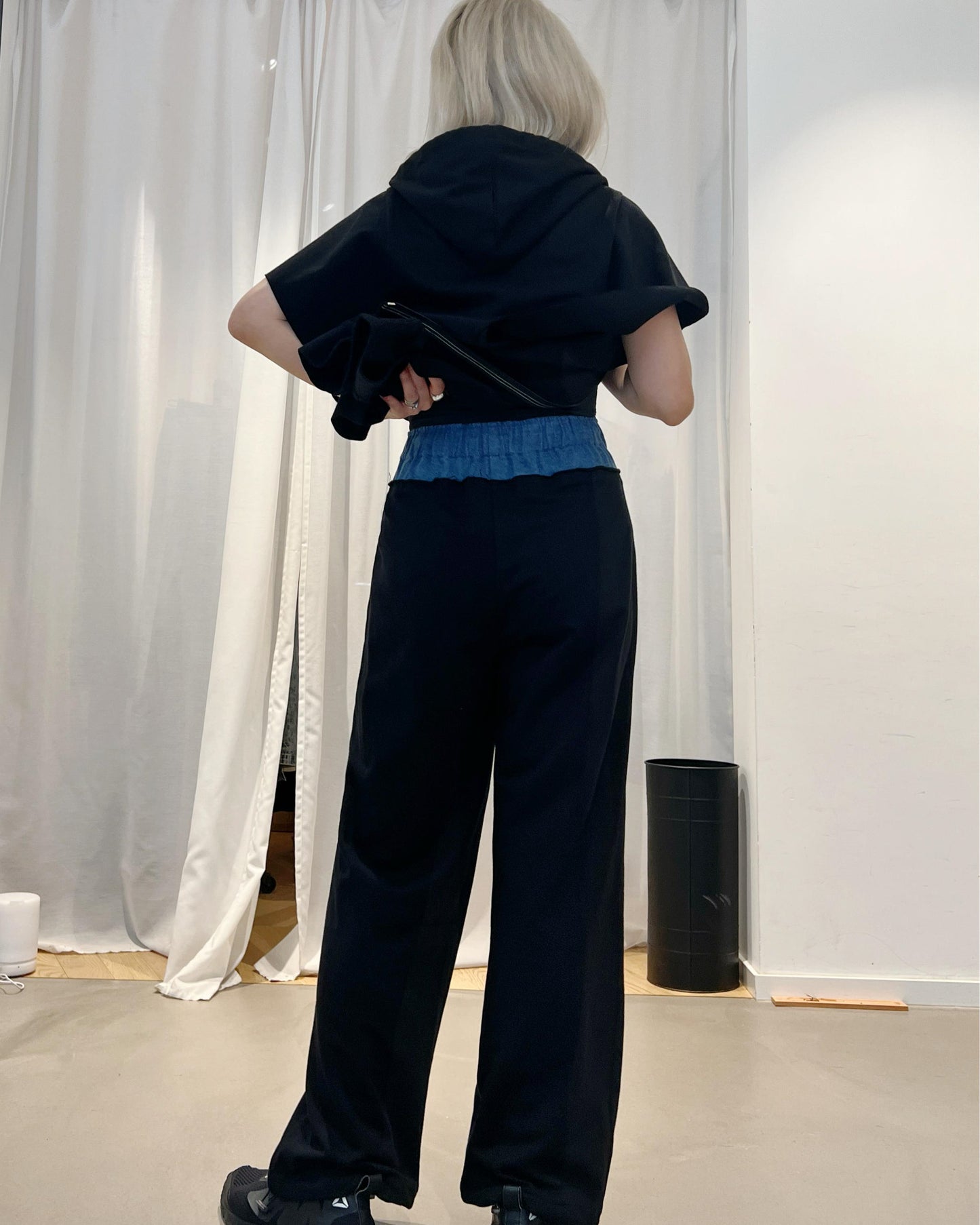 aalis SAINT denim waist track pants (Blue denim)