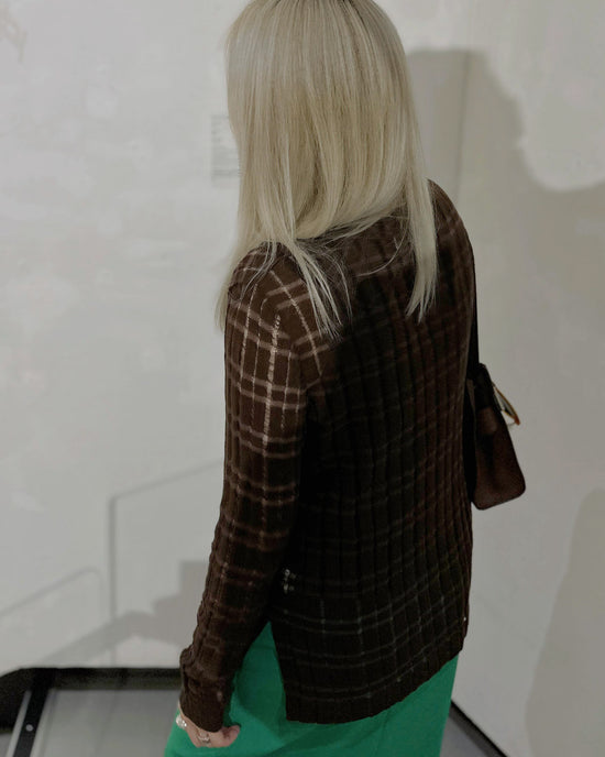 aalis NONA distressed loose fit knitwear (Brown)