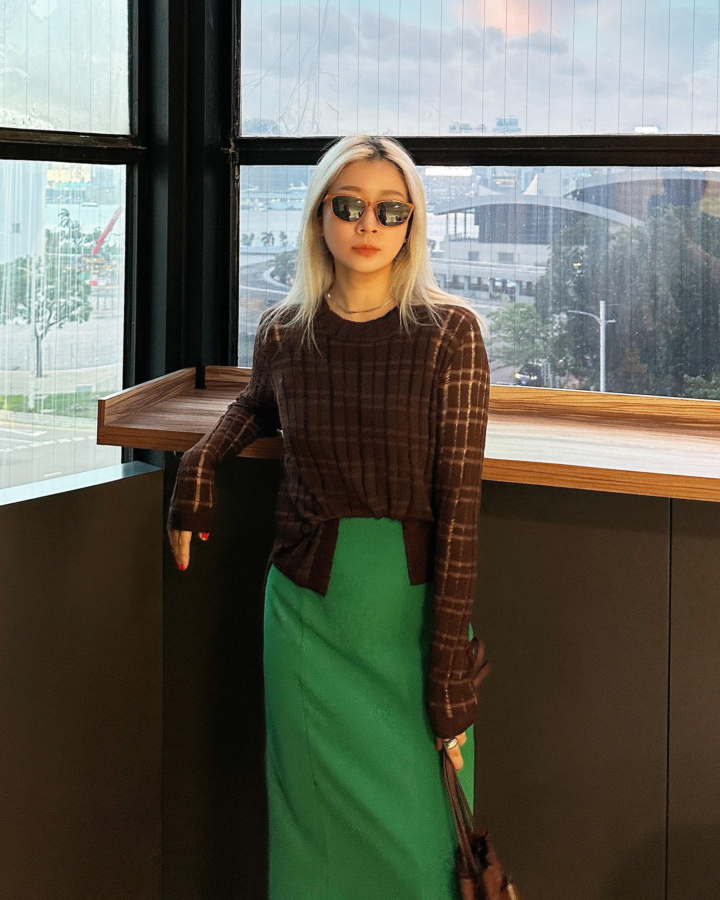 aalis JIN pencil skirt (Green)