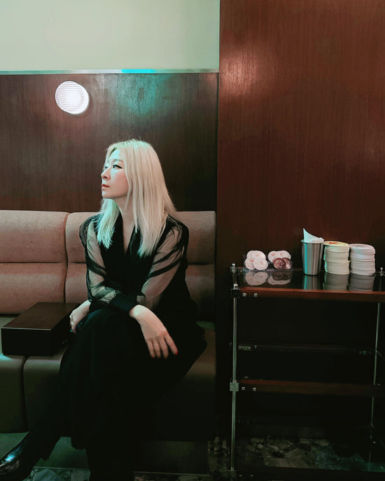 aalis WAWA mesh sleeves blazer (Black)