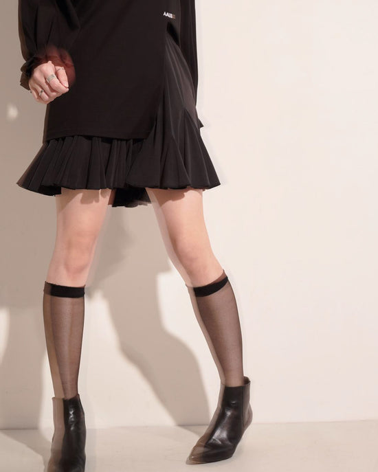 aalis FAYOLA godet knit skirt (Black)