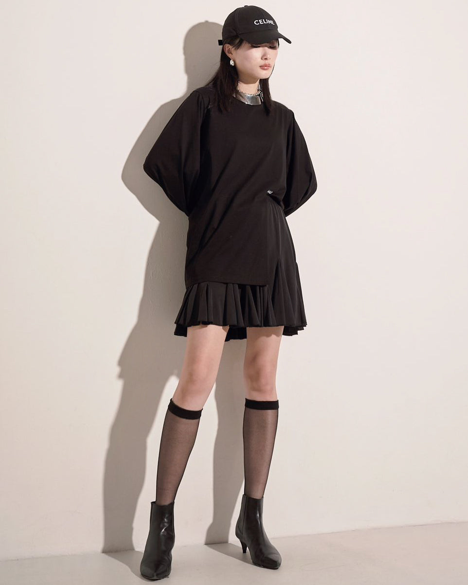 aalis FAYOLA godet knit skirt (Black)