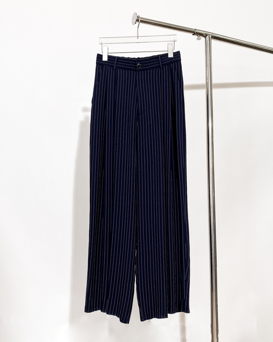 aalis BAILA comfort wide legs suiting pants (Navy white stripe)