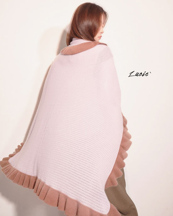 aalis LUCIE FW24 cashmere scarf (Grey pink mix)