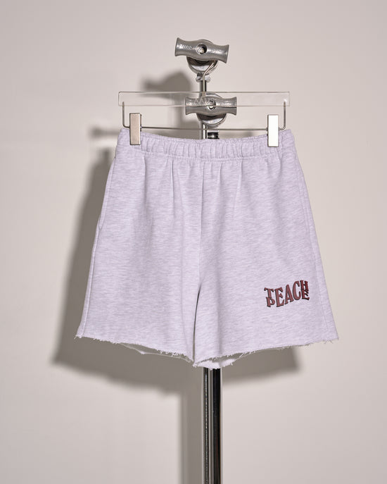 aalis DOREEN graphic raw edge sweat shorts (Heather grey)