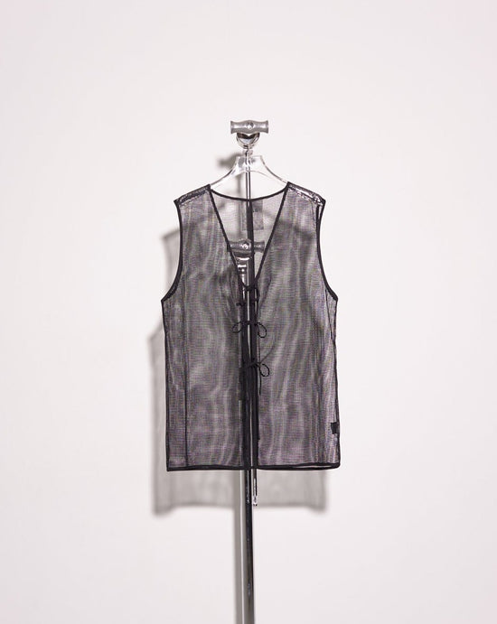 aalis TRISTA ribbon mesh vest (Black)