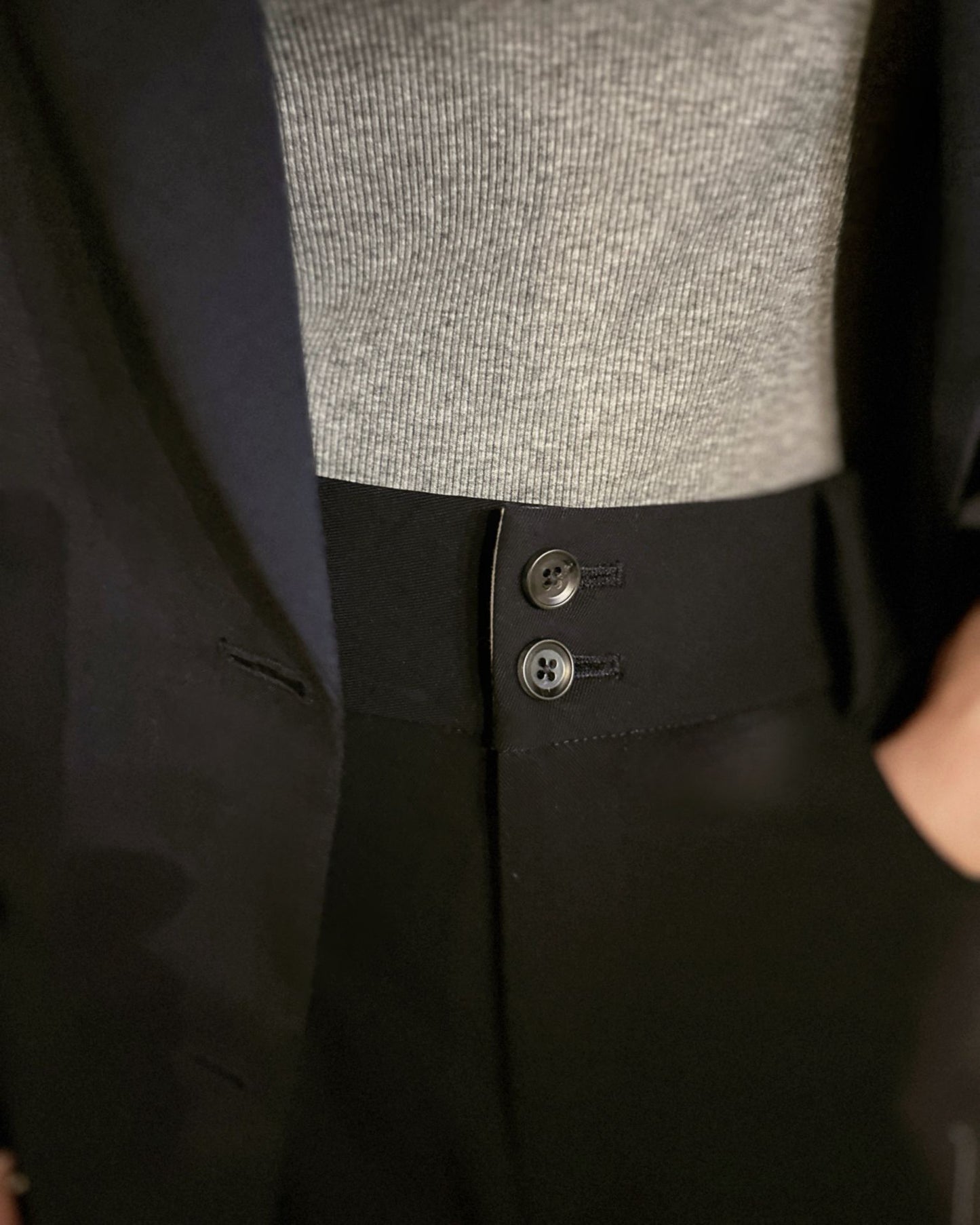 aalis KARISA high rise straight leg pants (Navy)