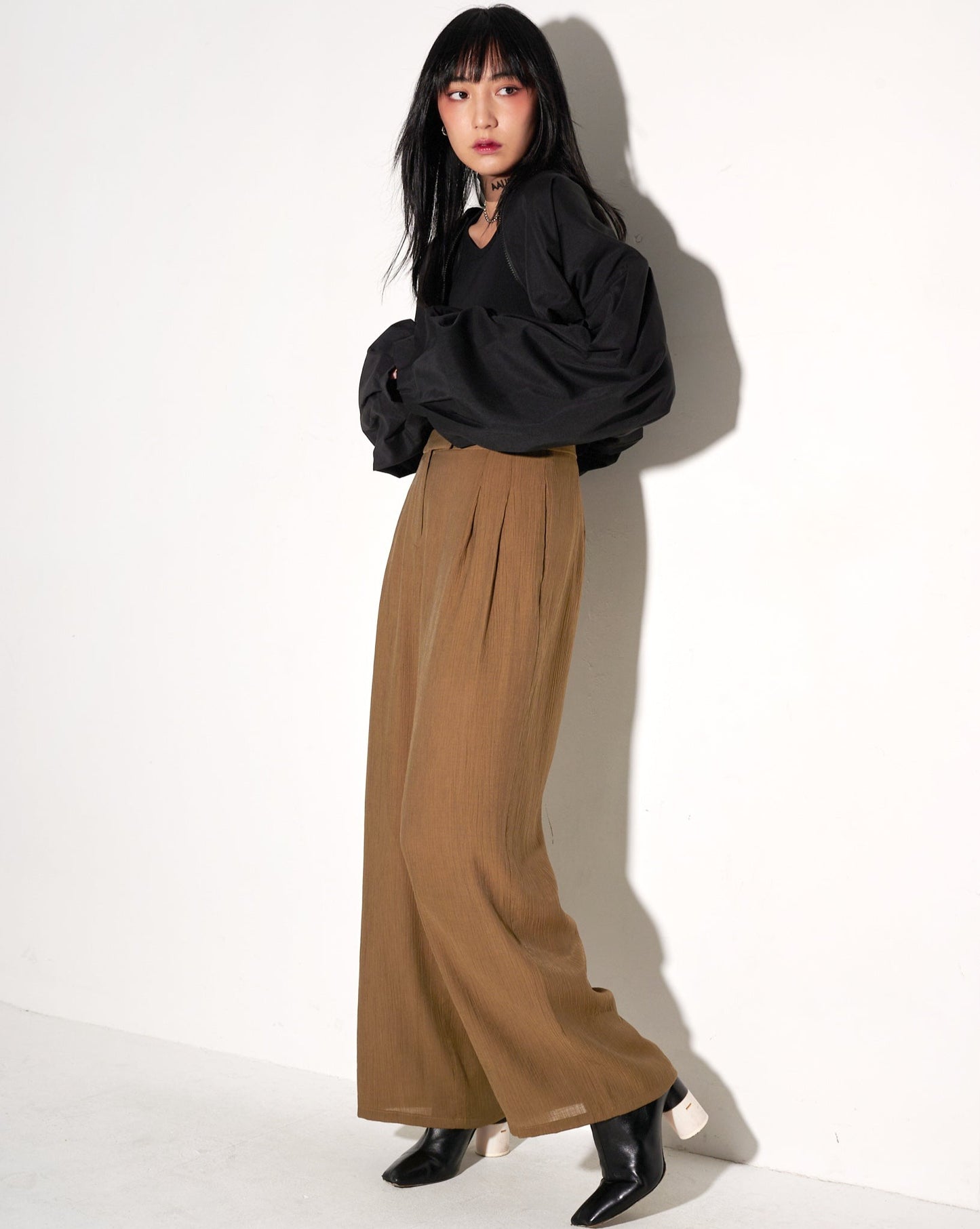 aalis EVELYN crinkle wide legs pants (Coco)