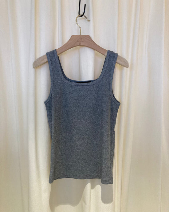 aalis MARITA FW25 square neck ribbed tank (Heather Grey)