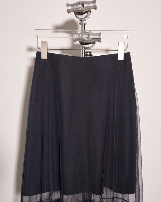 aalis SILVIA mesh trimmed skirt (Navy)