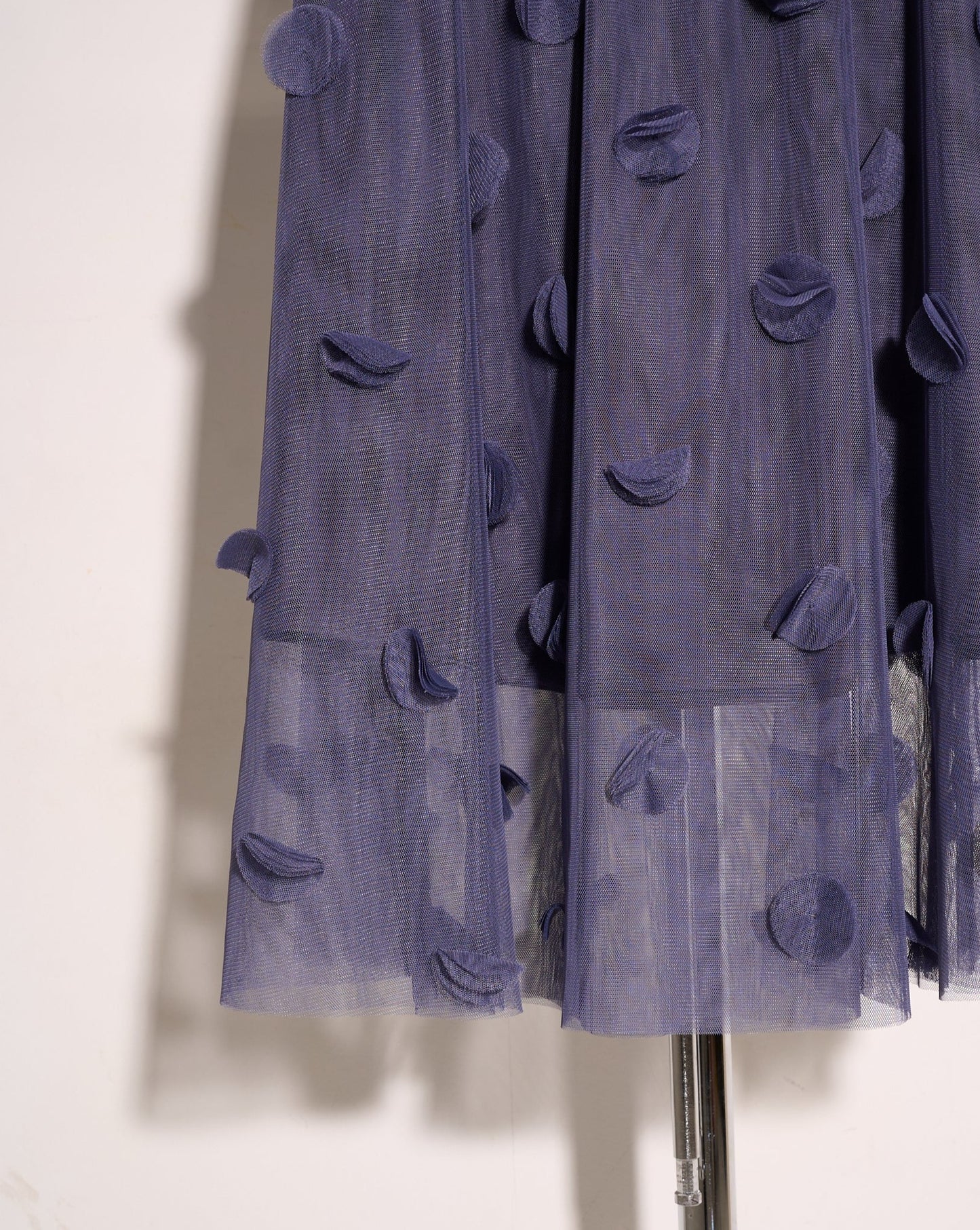 aalis KIAN dot motive mesh skirt (Purple grey)
