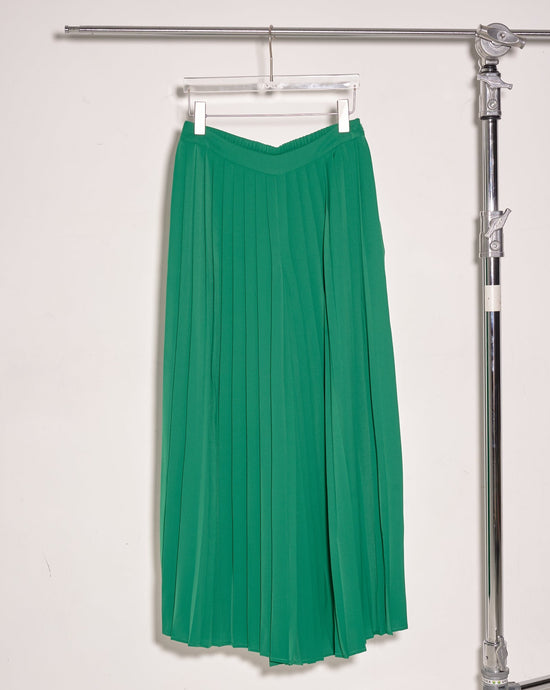 Load image into Gallery viewer, aalis CAPI pleated chiffon palazzo pants (Green)
