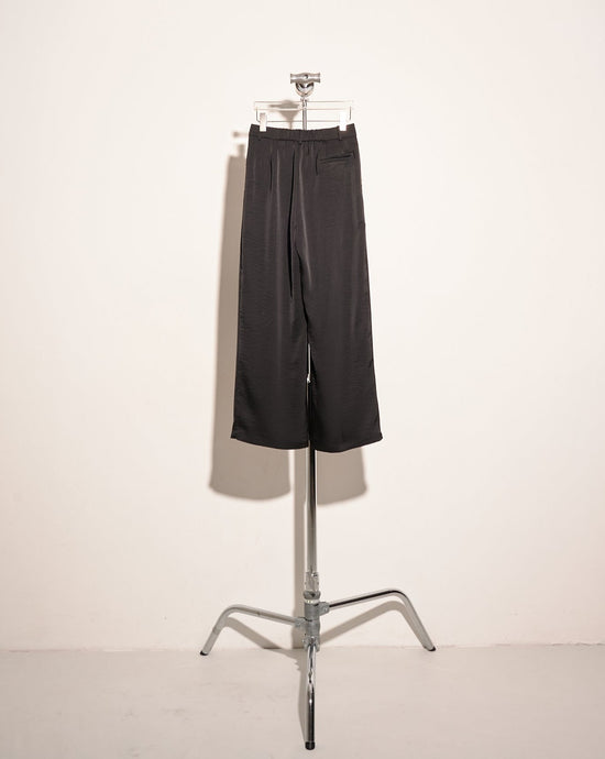 aalis WILEY mesh trim pocket wide legs pants (Black)