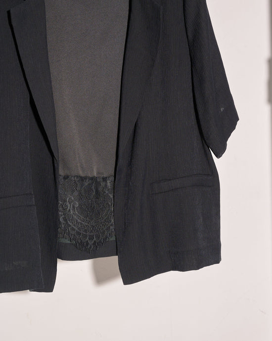 Load image into Gallery viewer, aalis EVE crinkle SS blazer (Charcoal)
