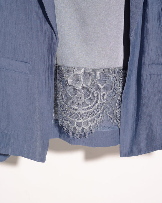 Load image into Gallery viewer, aalis EVE crinkle SS blazer (Blue)
