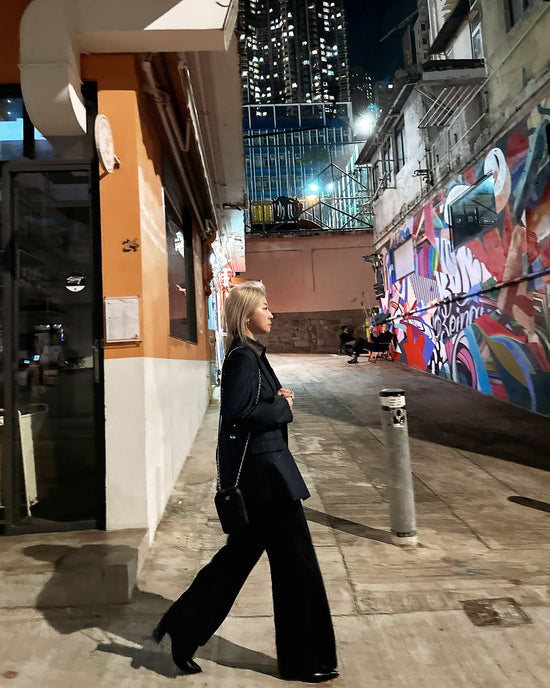 aalis KARISA high rise straight leg pants (Navy)