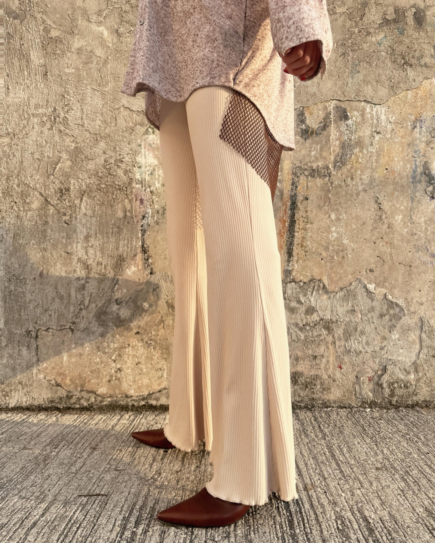 aalis DENIA T ruffle hem pants (Lt Beige)