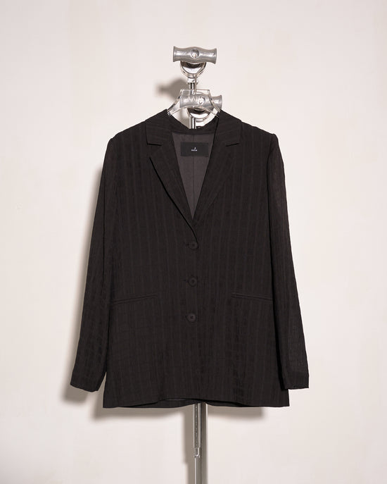 aalis NOVIA textured fabric blazer (Black)