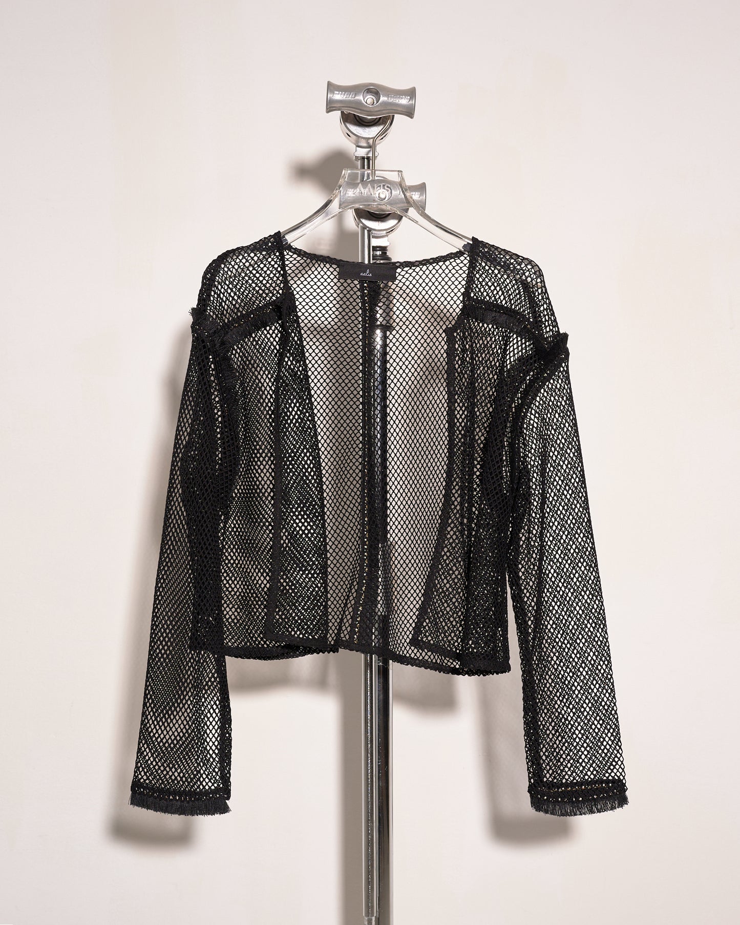 aalis GIDA fringe motive netting jacket (Black)