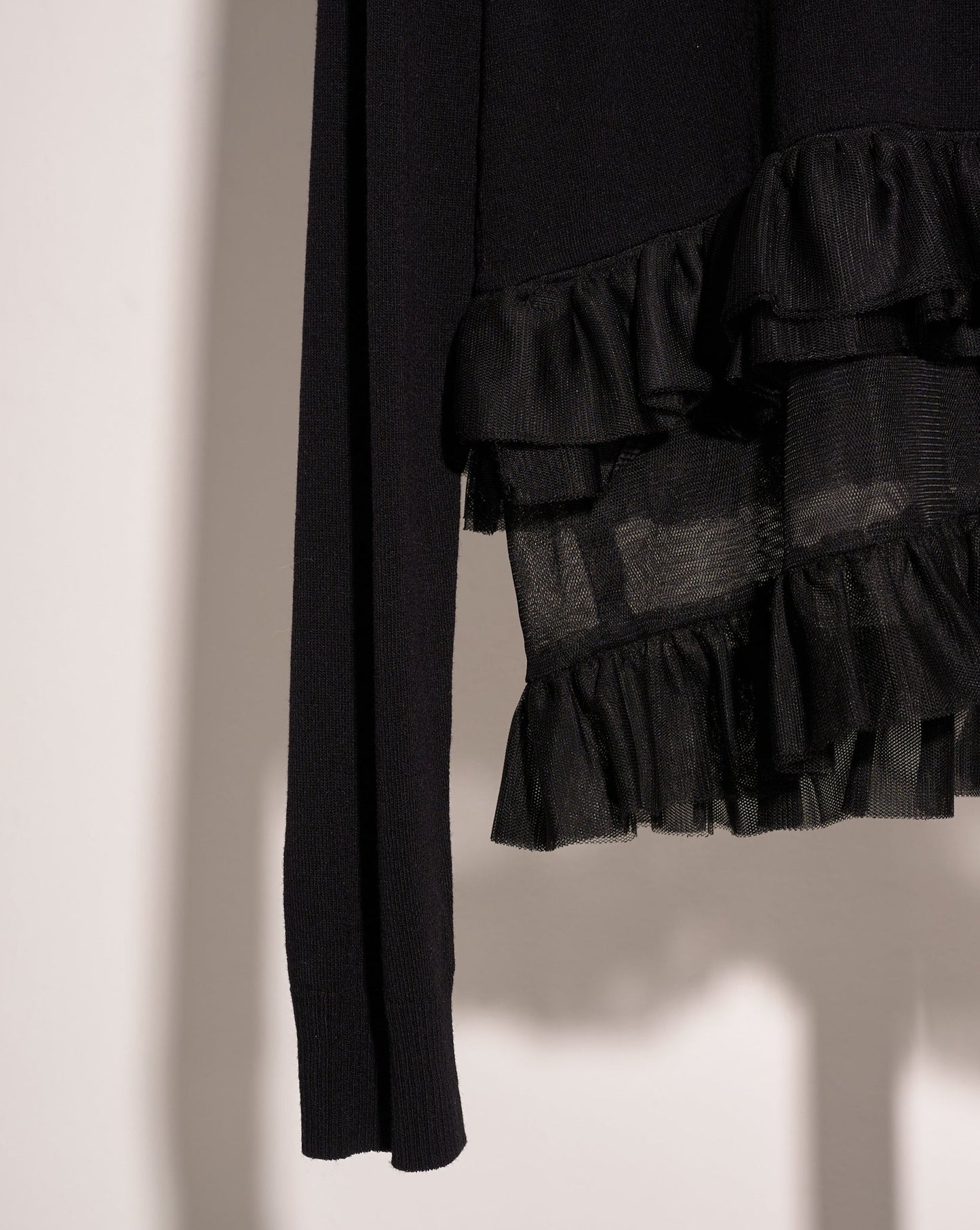 aalis ELIZA 双芭蕾短裙细节针织套头衫（黑色）