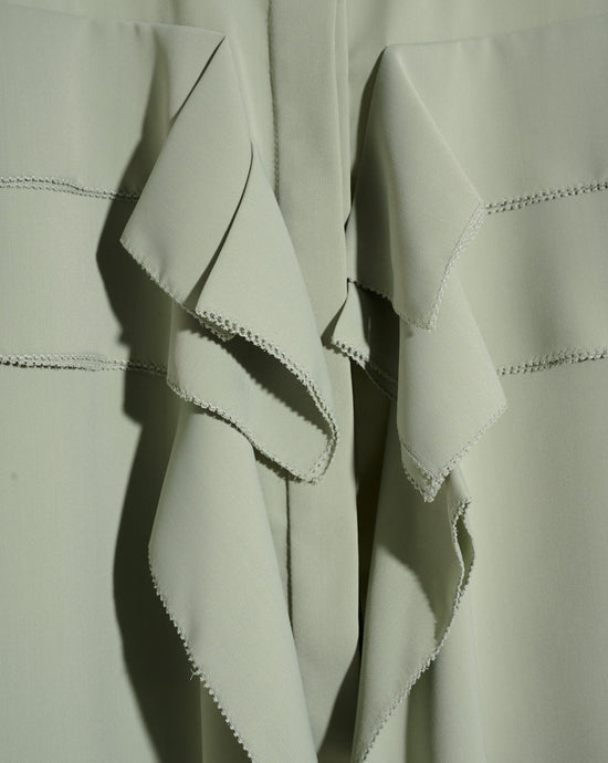 Load image into Gallery viewer, aalis BIBI eyelashes detail chiffon sleeveless top (Dusty mint)
