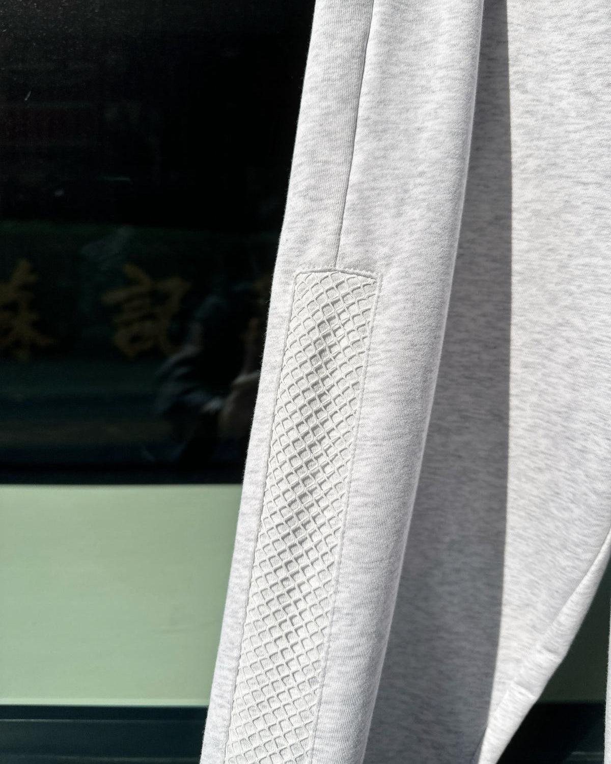 aalis REMY fishnet side panel track pants  (Light Grey)