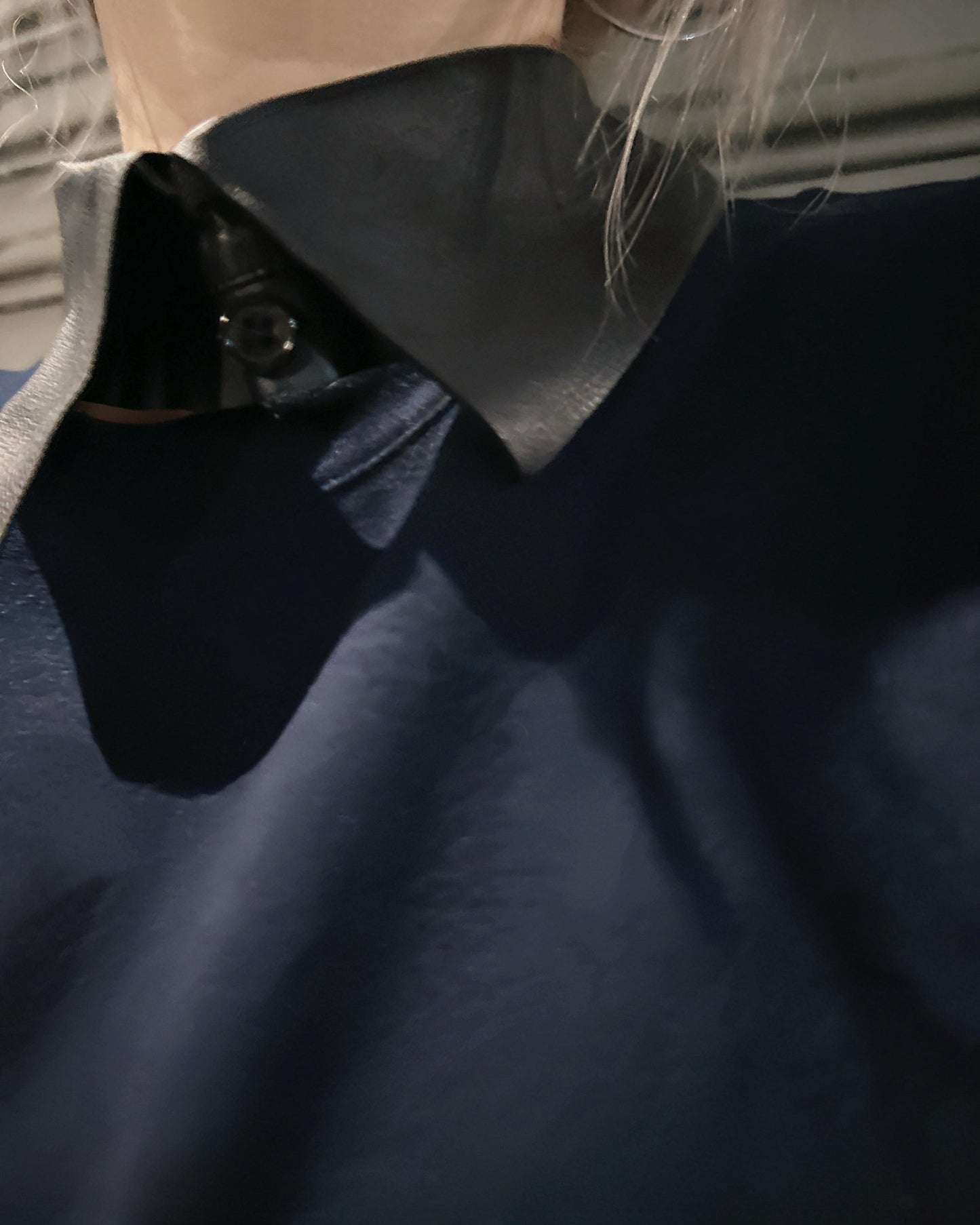 aalis CARA FW25 ruffle hem sweater (Navy Mix)