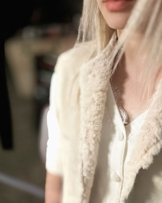 aalis KIMBER reversible faux fur vest (Light Beige)