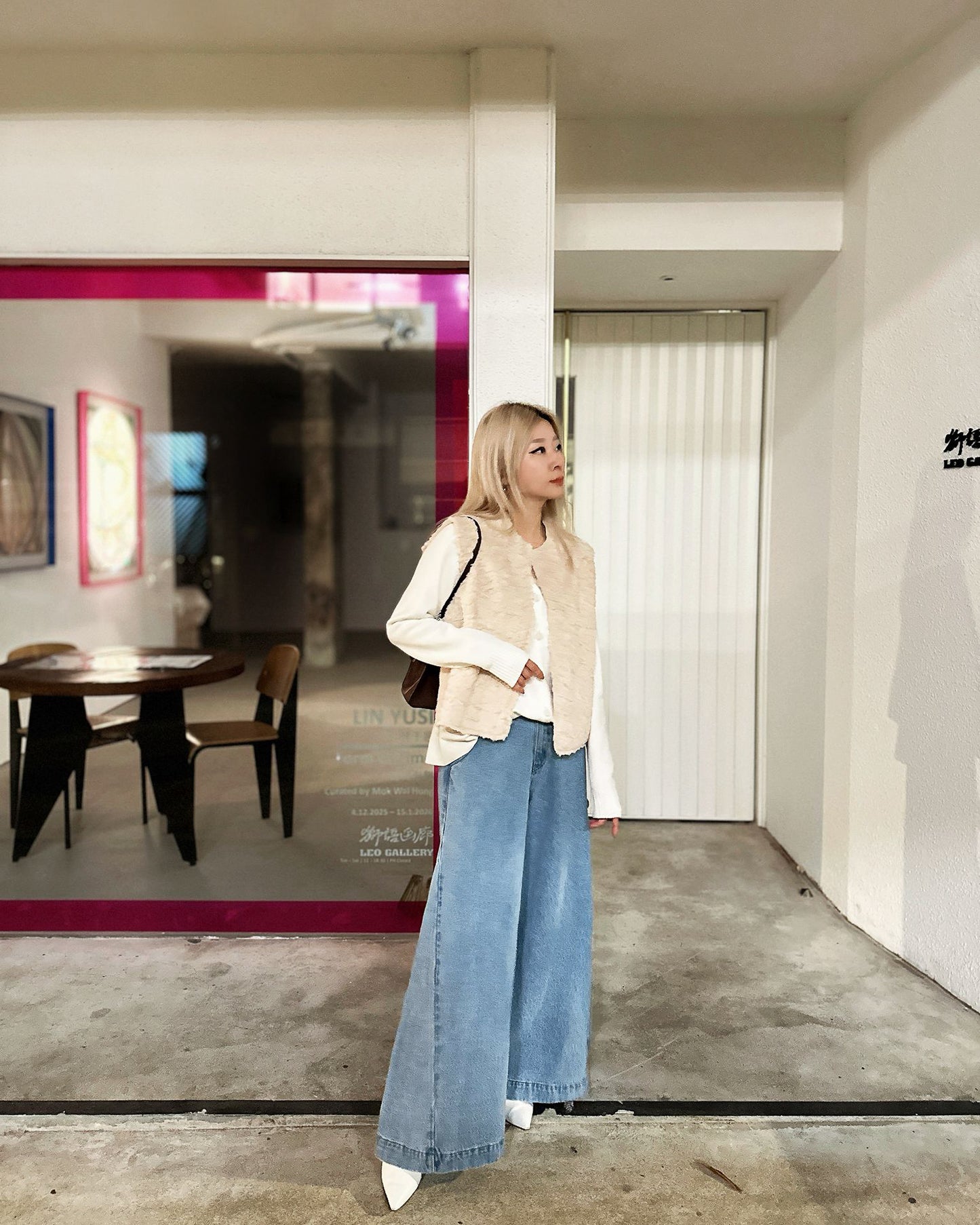 aalis KIMBER reversible faux fur vest (Light Beige)