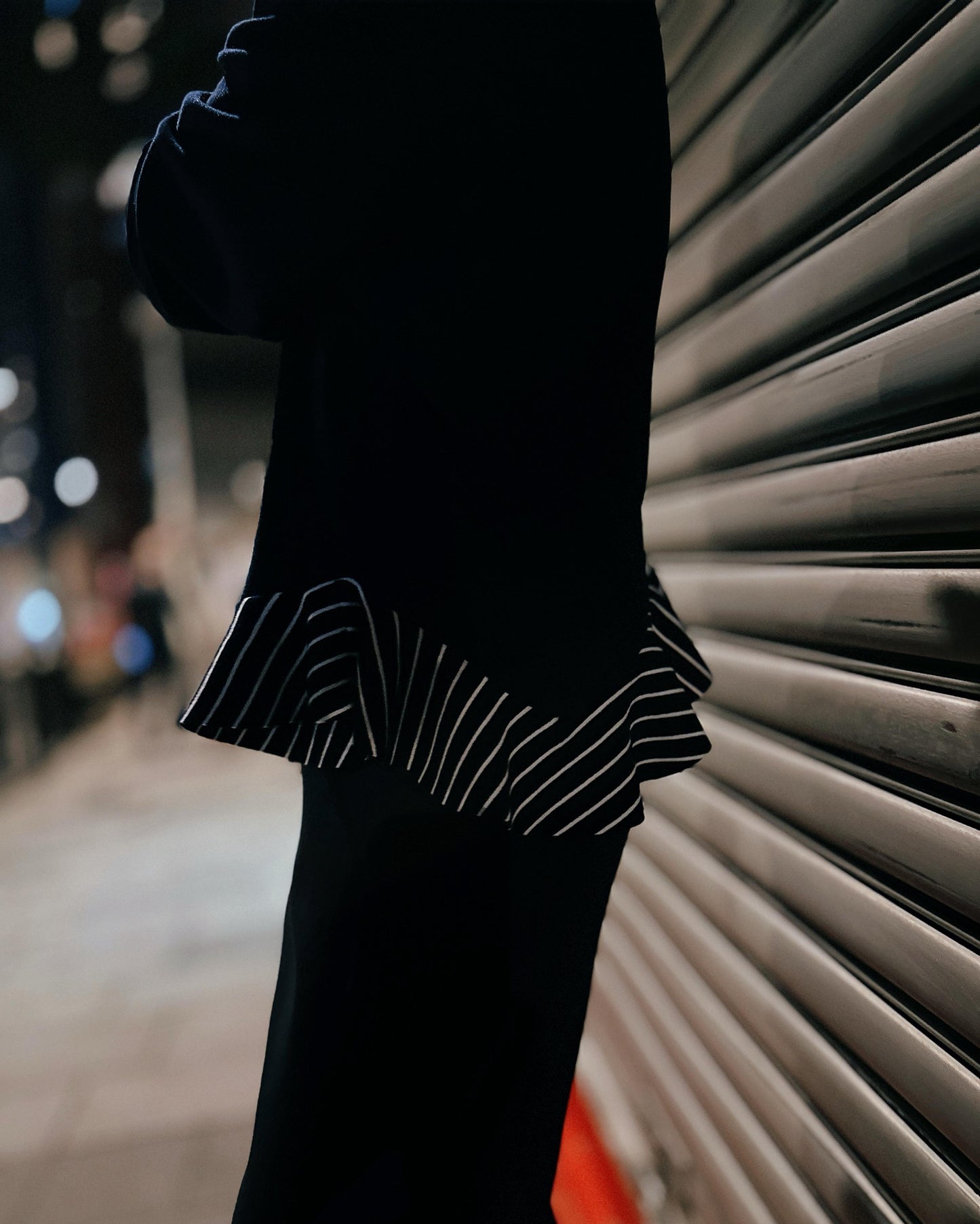 aalis CARA FW25 ruffle hem sweater (Navy Mix)