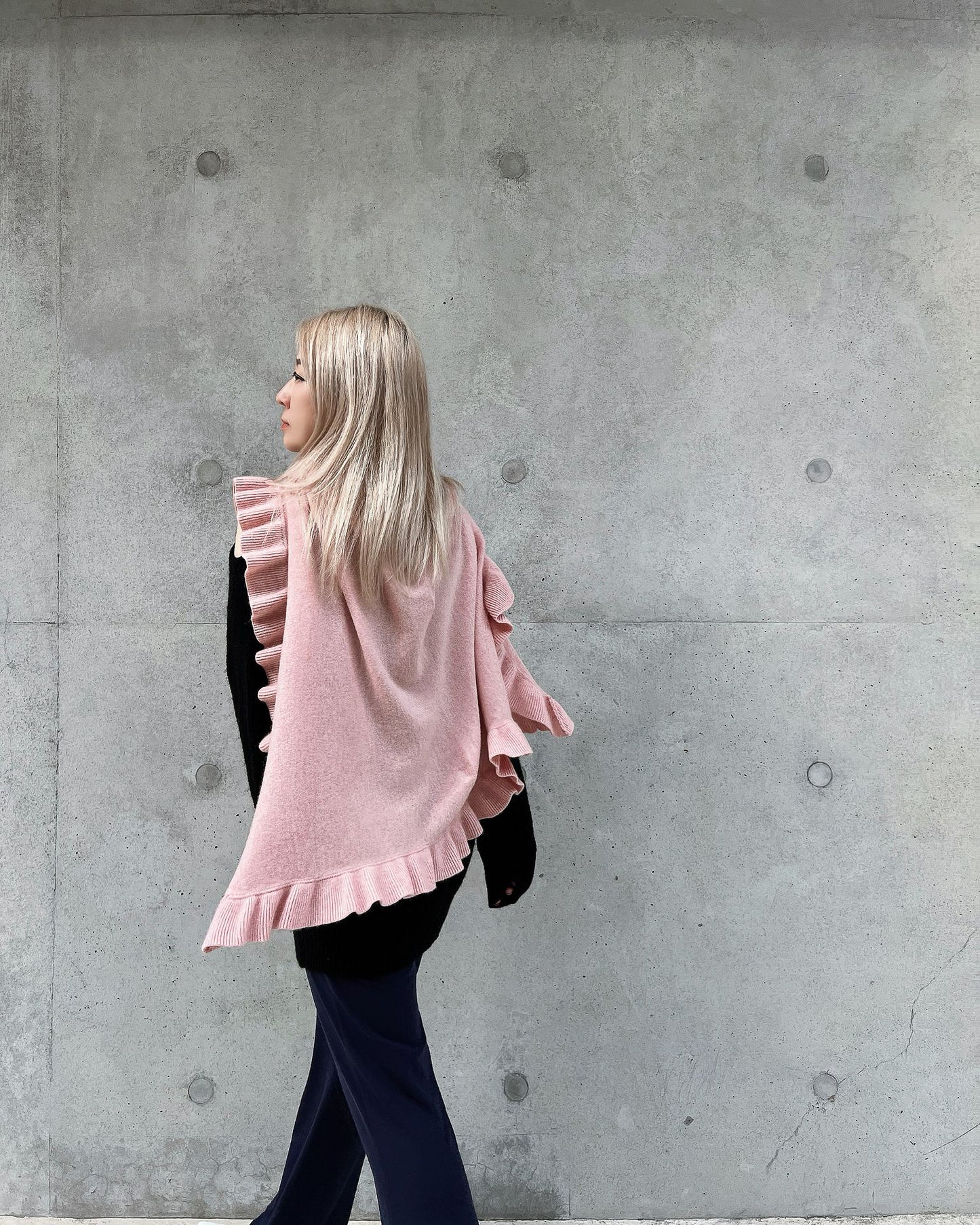 aalis LUCIE FW25 cashmere scarf (Heather Dusty Pink)