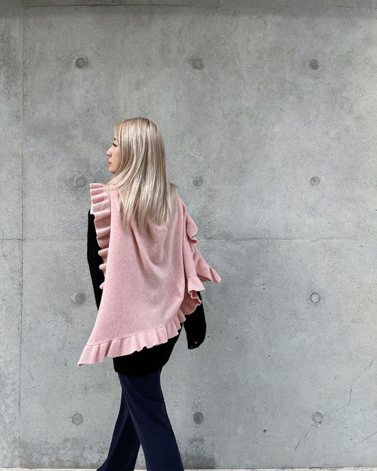 aalis LUCIE FW25 cashmere scarf (Heather Dusty Pink)