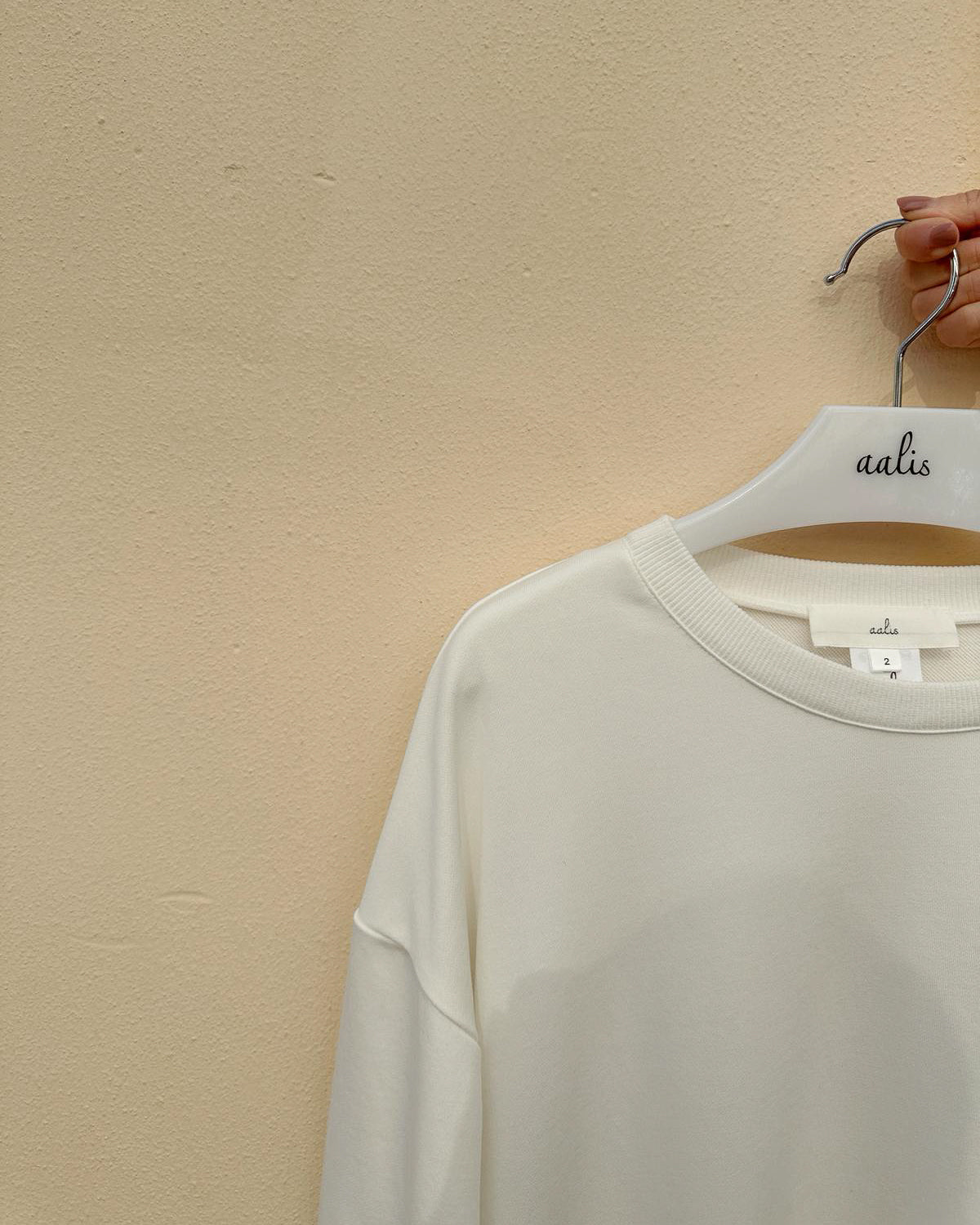 aalis FABIAN Pleated chiffon sweater dress (White Mix)