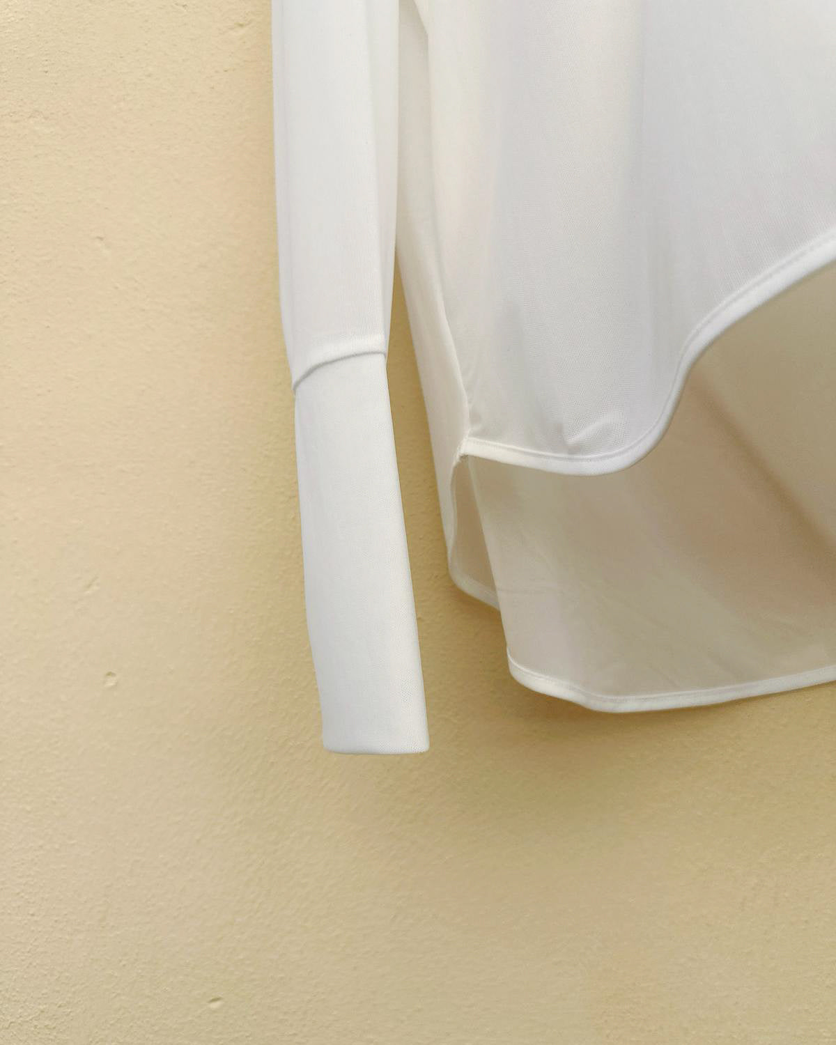 aalis RIVKA mesh crew neck top (White)