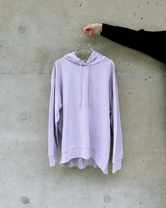 aalis PARMA pleated chiffon hoodie (Lilac)