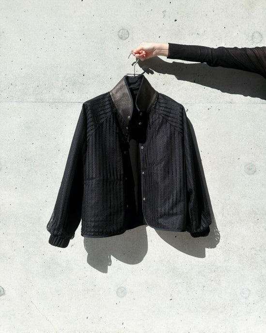 aalis ROMY leather detail 2-way jacket (Black)